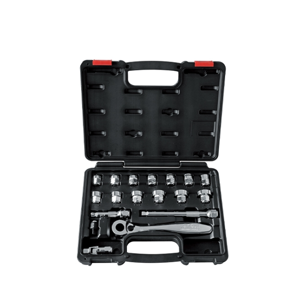 AH018A113 18PCS 17H(3/8＂DR.) APACH INSERT-SNAP WRENCH & SUPER SHORT SOCKET SET (MM / S.A.E)